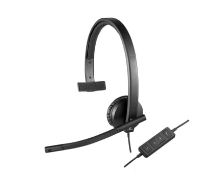 Słuchawki przewodowe Logitech H570e Headset Mono z mikrofonem